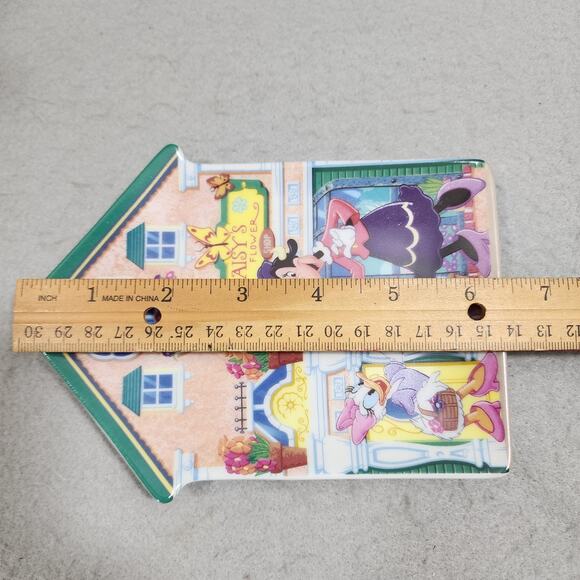 Daisy's Flower Shop Plate 325B Mickey's Village Disney Bradford Exchange Plate - Picture 4 of 8